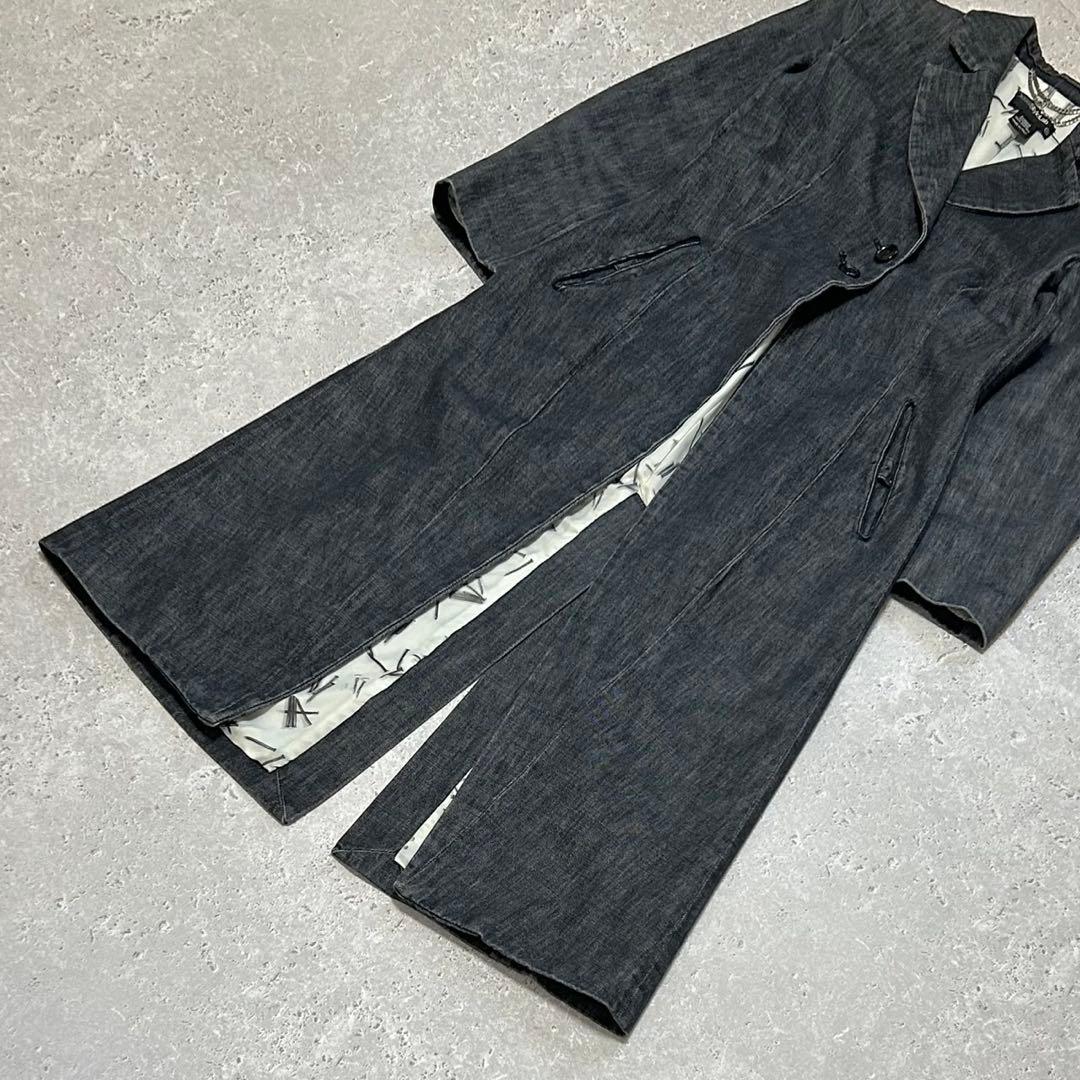 亘Diesel ロングコート デニム テーラード M グレー Y2K