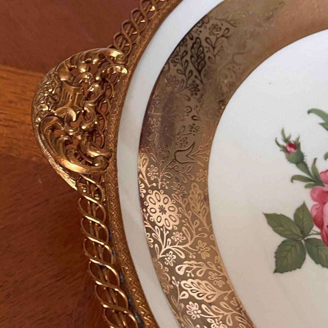 【ドイツビンテージ】ローゼンタール★フラワーブーケ★ラージコンポート