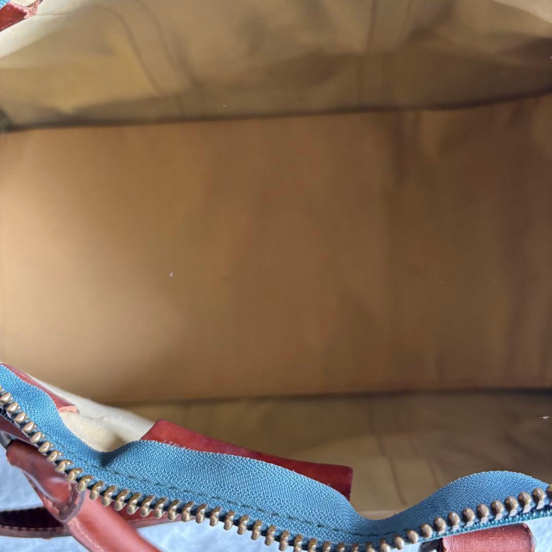 ポロラルフローレン ボストンバッグ ２WAY 緑 PVCレザー ブラックウォッチ