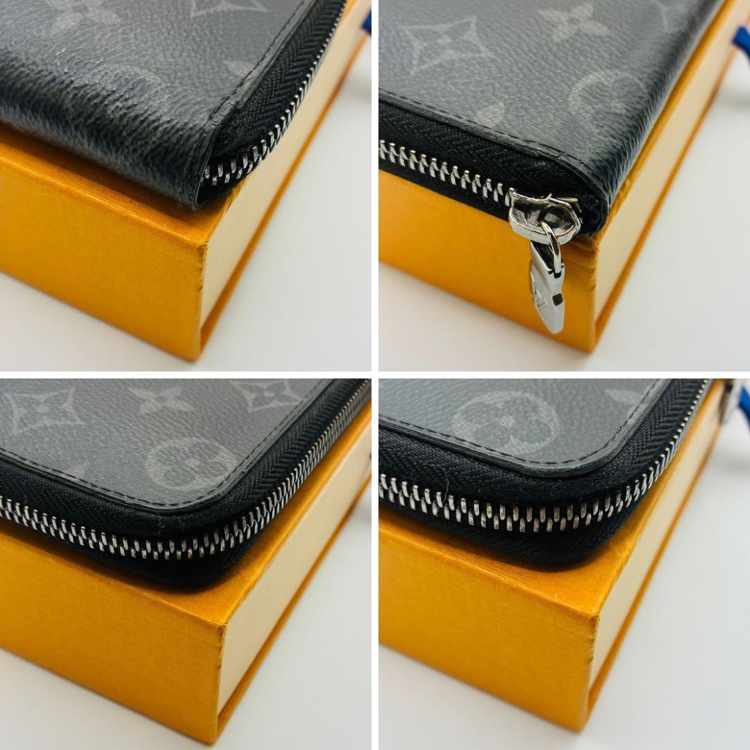 【新型】ルイヴィトン ジッピーウォレット　モノグラム　エクリプス　メンズ　財布