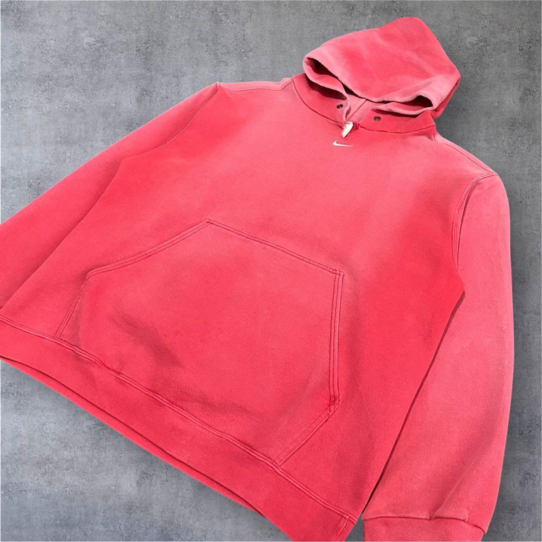 90s USA製 OLD NIKE センタースウォッシュ フェード パーカー
