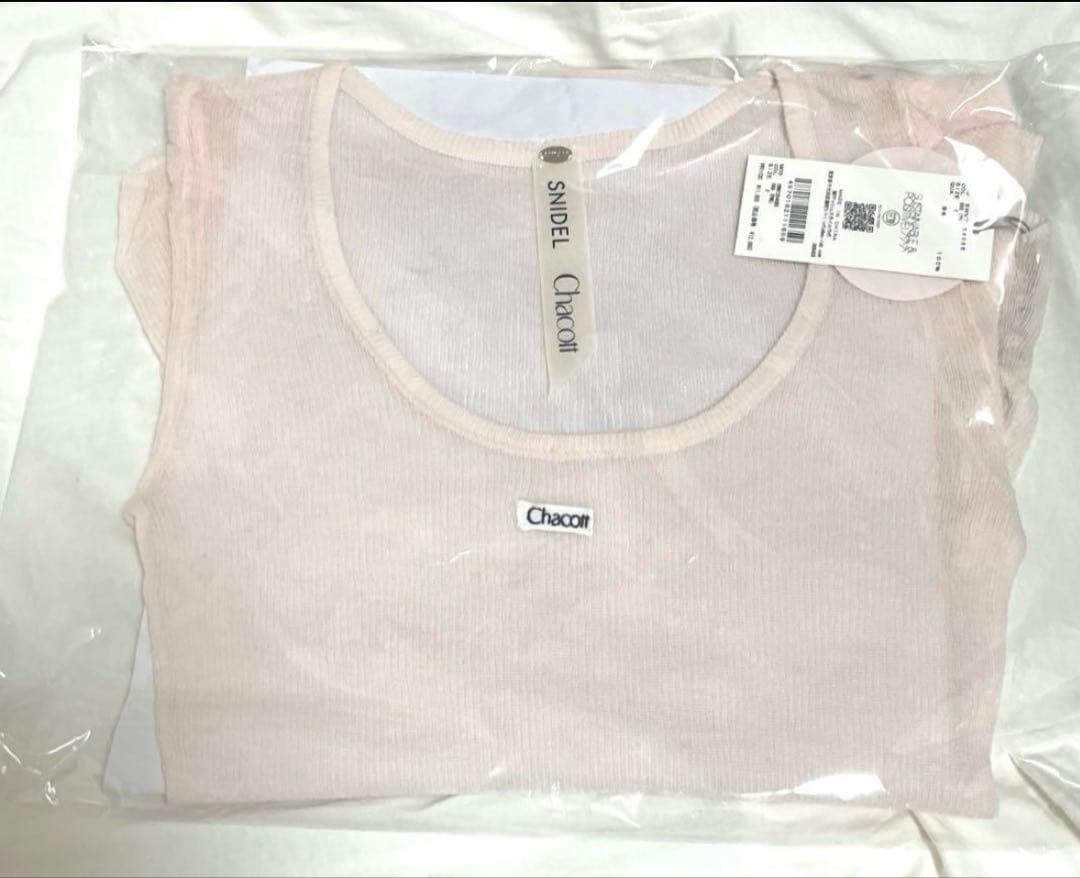 限定お値下げ❗️snidel chacott シアーリブニット pnk-f