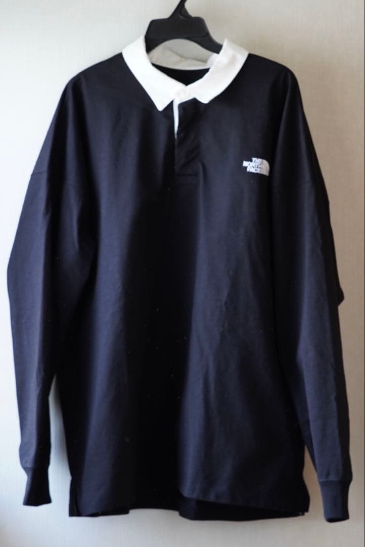 THE NORTH FACE ラガーシャツ ブラック/ホワイト　NT82437