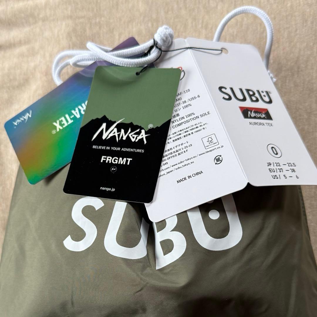 0新品 NANGA FRAGMENT SUBU ウィンター サンダル カーキ