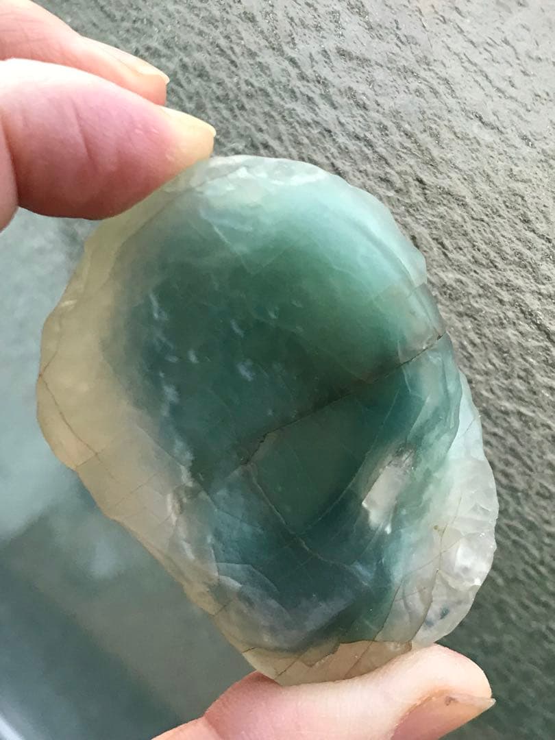 ゴビ石−1416 ゴビ瑪瑙　原石　緑