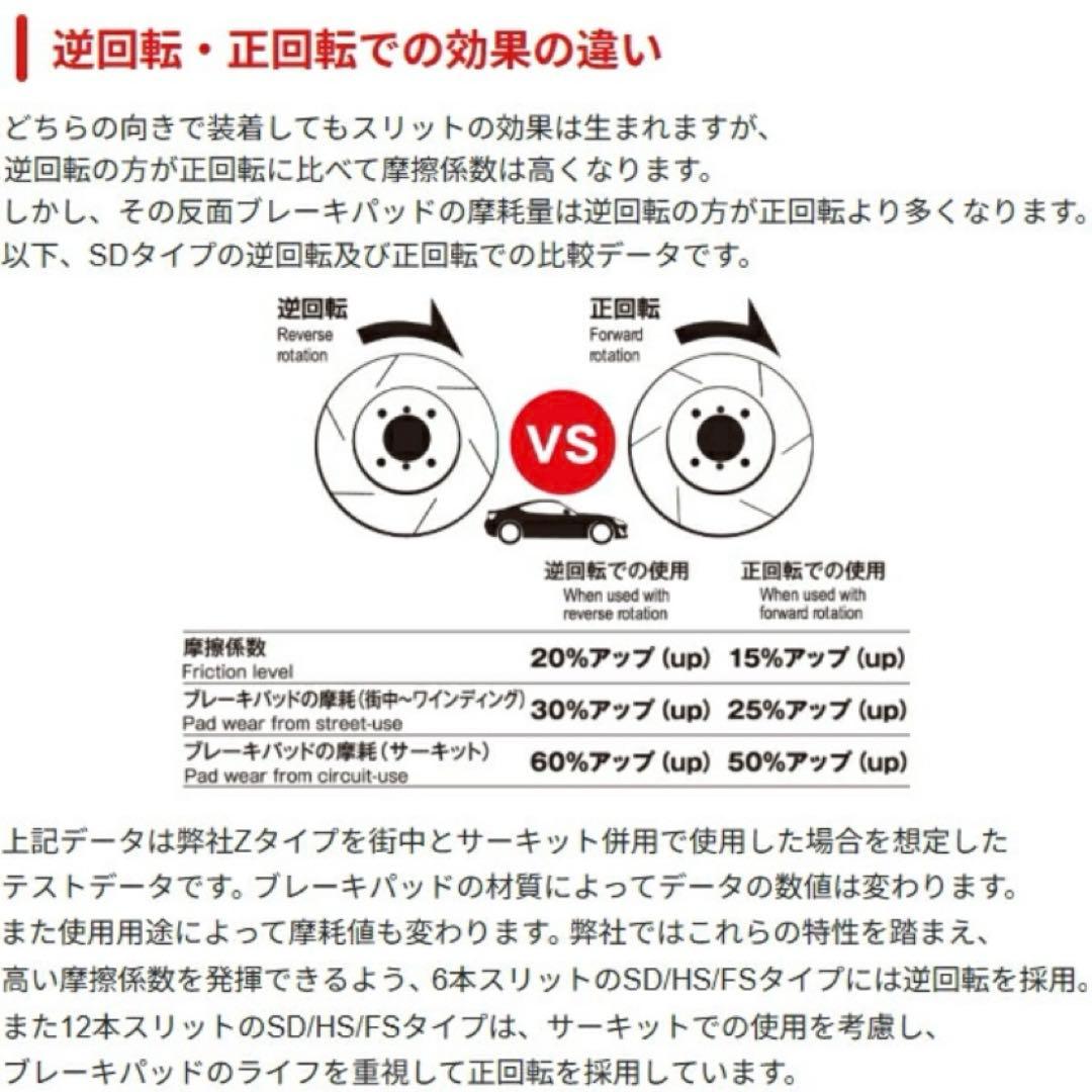 レガシィ　BH5 DIXCEL SD-typeスリットブレーキローター1台分