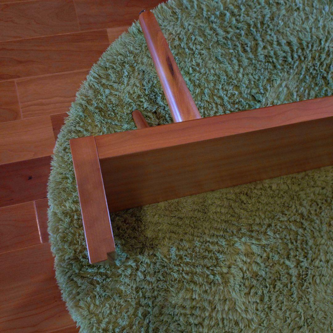 ウニコ　木製　ガラスローテーブル