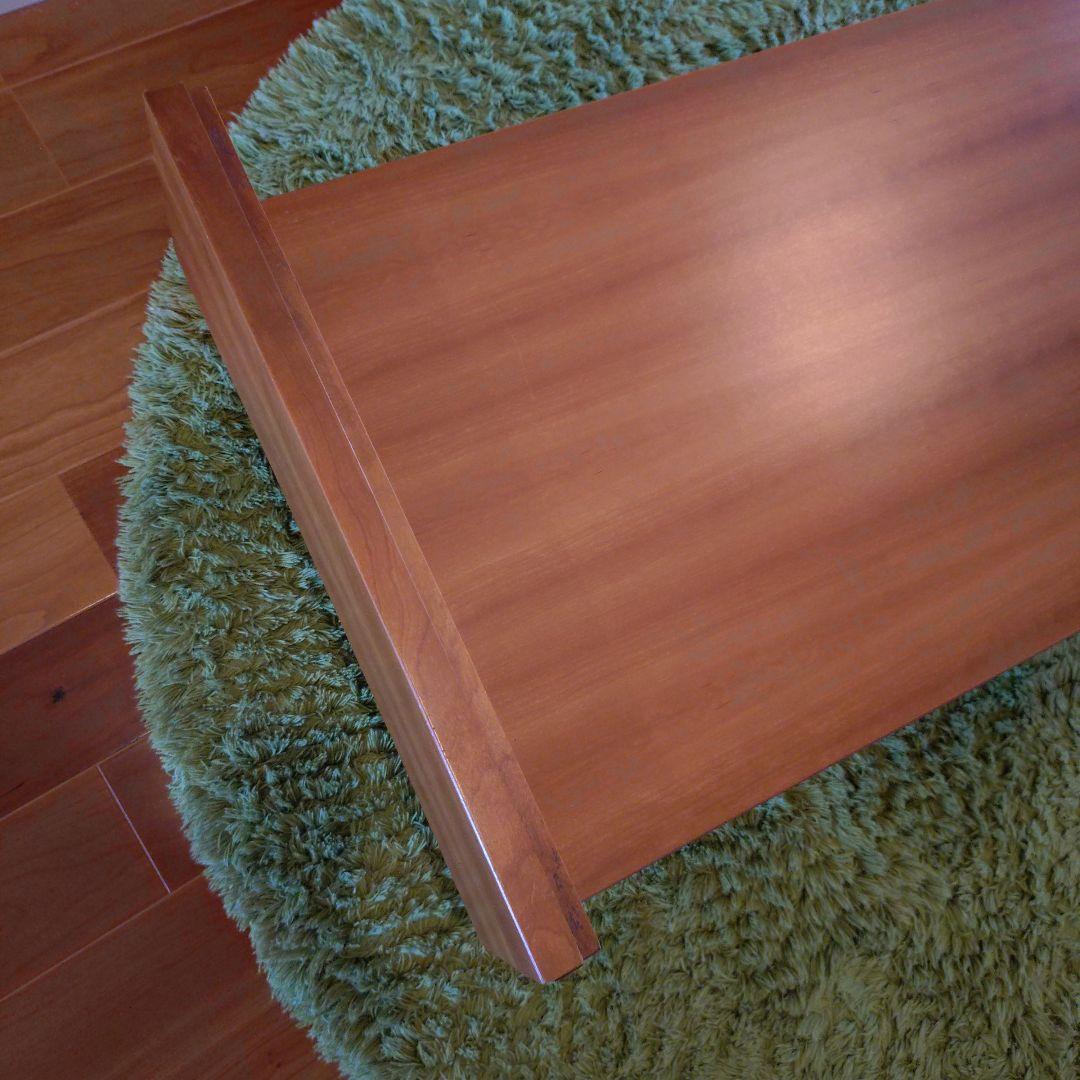 ウニコ　木製　ガラスローテーブル