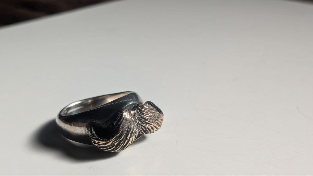 ガルシア 髭リング sv925 k10 サイズ不明　galcia　シルバーリング