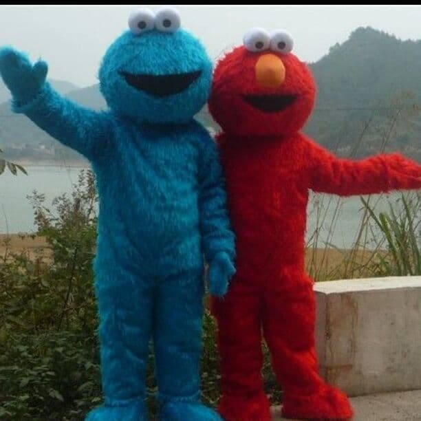 ハロウィン特価！エルモクッキーモンスターコスプレ　着ぐるみ　二次会　余興