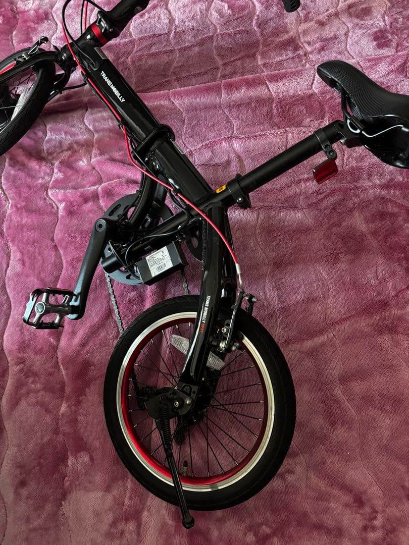 お得な付属品全て込み！超軽量Trans Mobilly 折りたたみ電動自転車