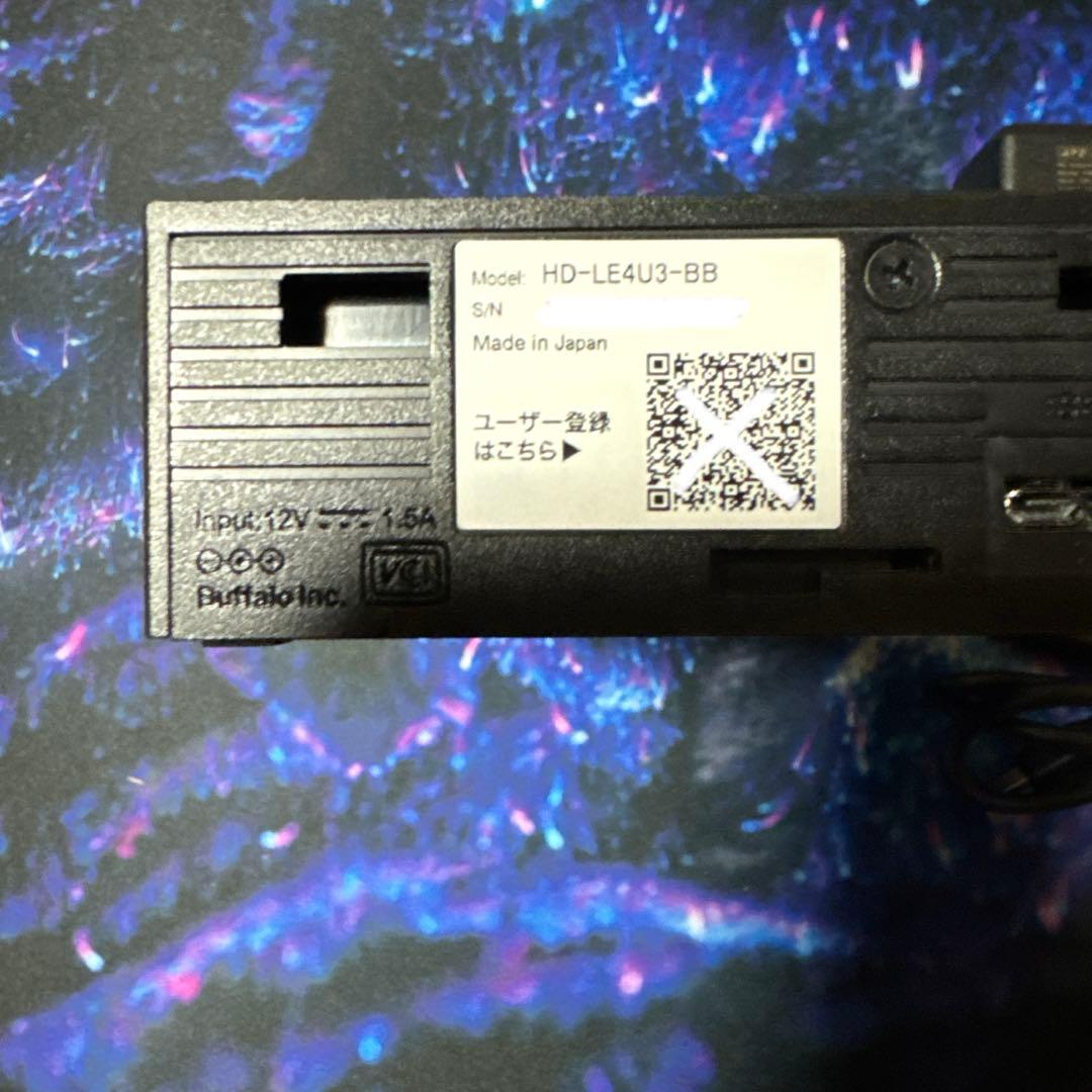 BUFFALO 外付けHDD HD-LF4U3-BB 4TB