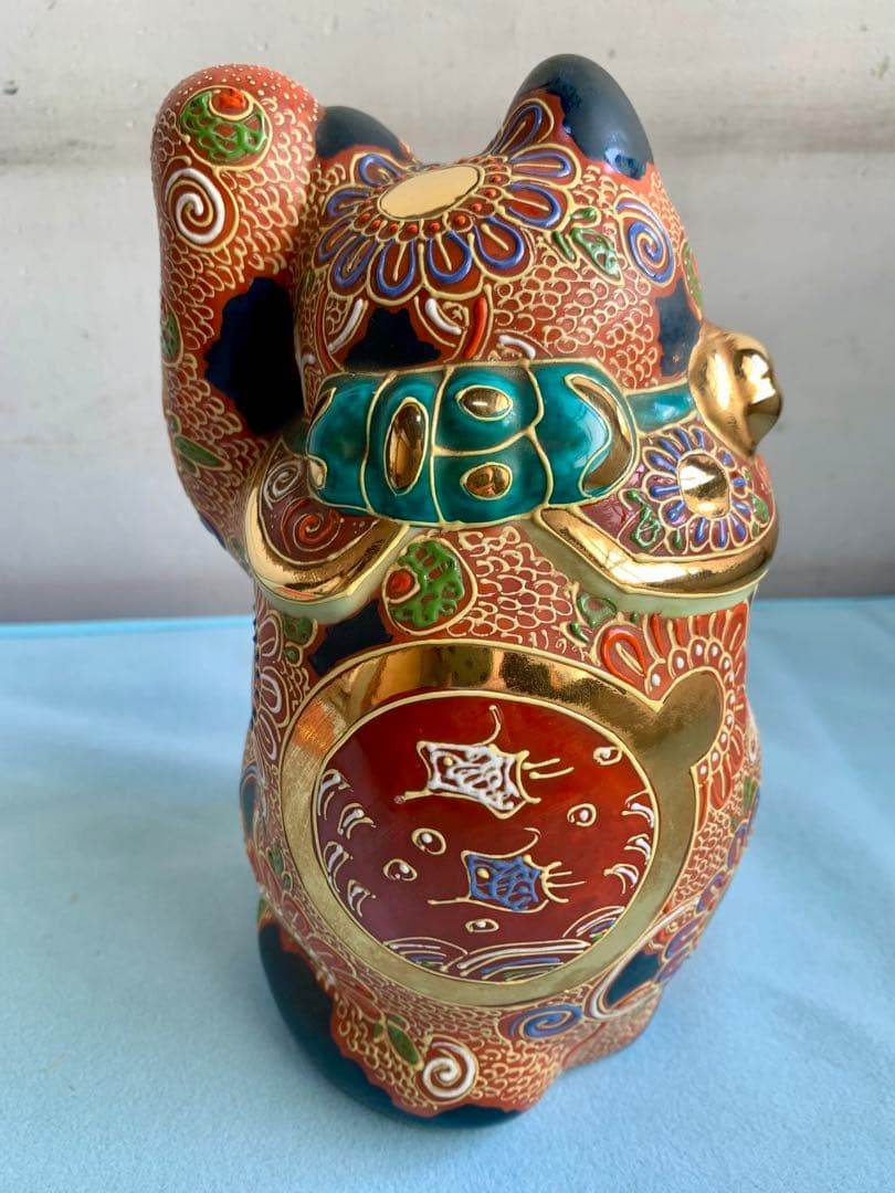 ☆【縁起物】九谷焼・招き猫・陶器製・日本製 Lucky Cat