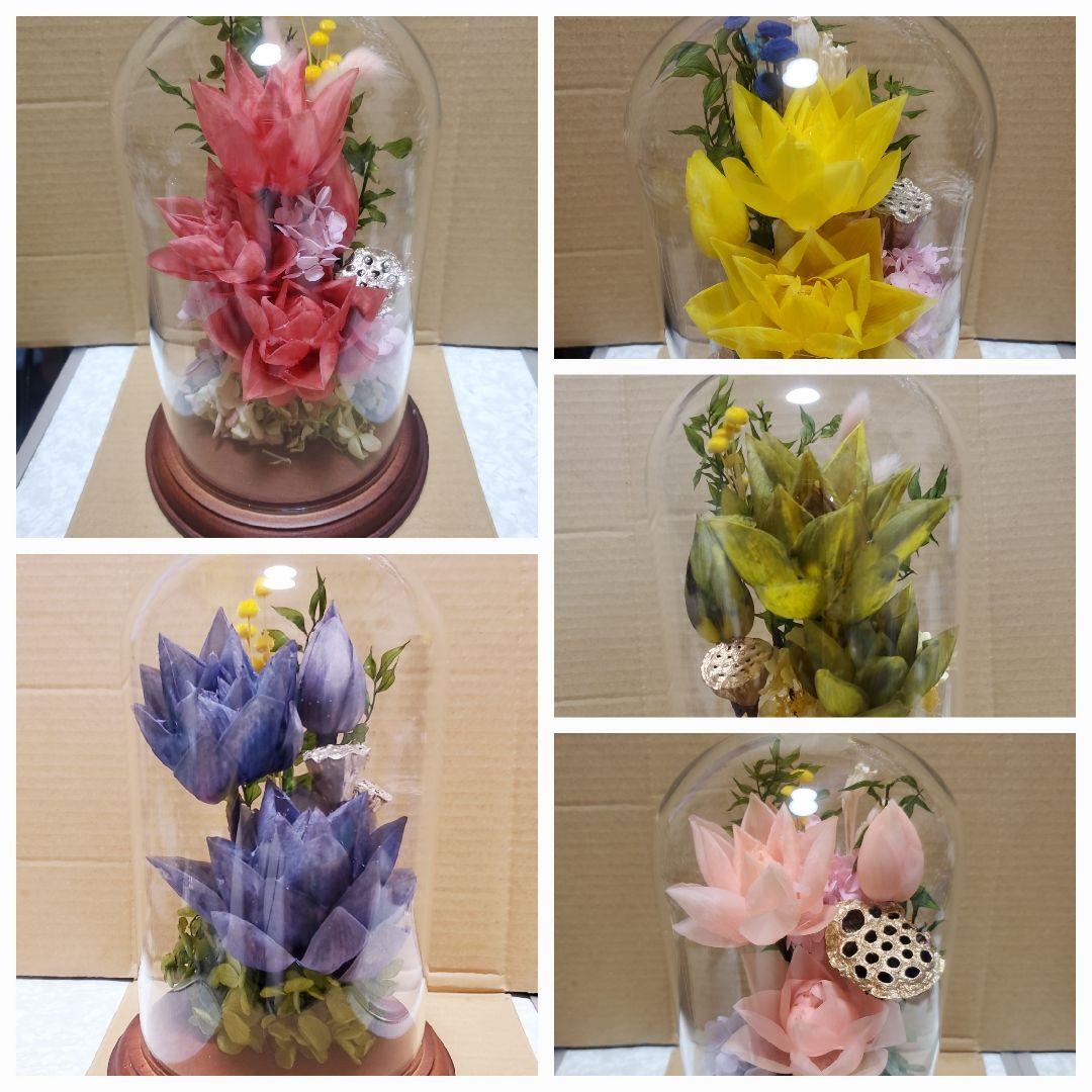 仏花　お供え花　オーダー受付ハンドメイド　造花無し　プリザーブドフラワー　蓮の花