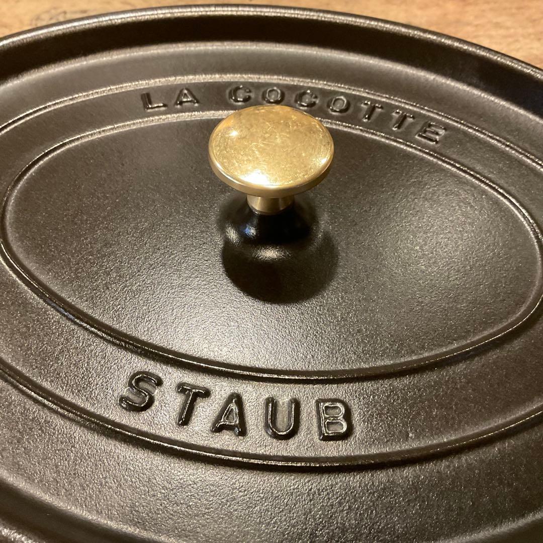 大容量！33cm！美品 ストウブ ピコ・ココット オーバル ブラック 黒