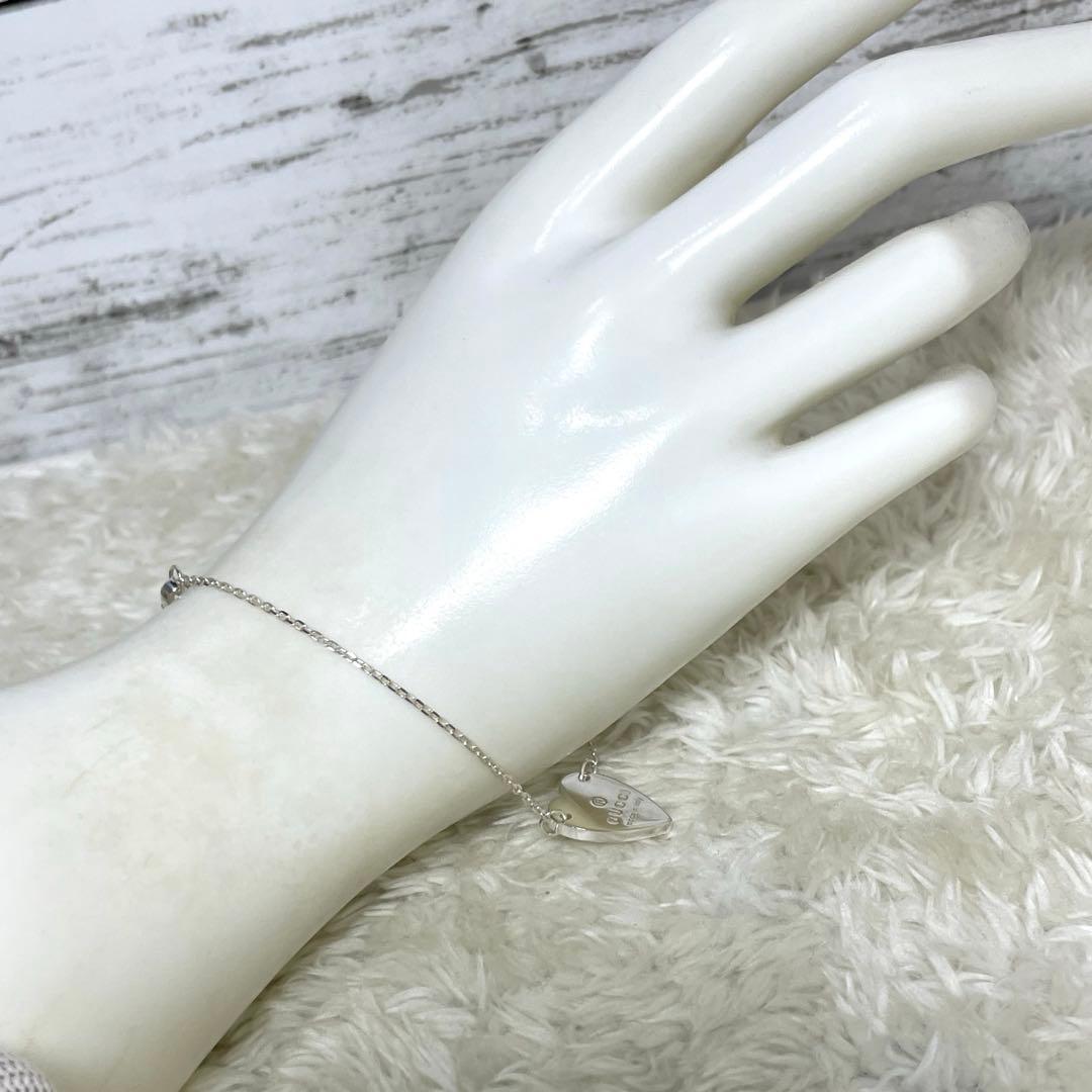 GUCCIグッチ ハートプレートブレスレット　フルセット　シルバー925