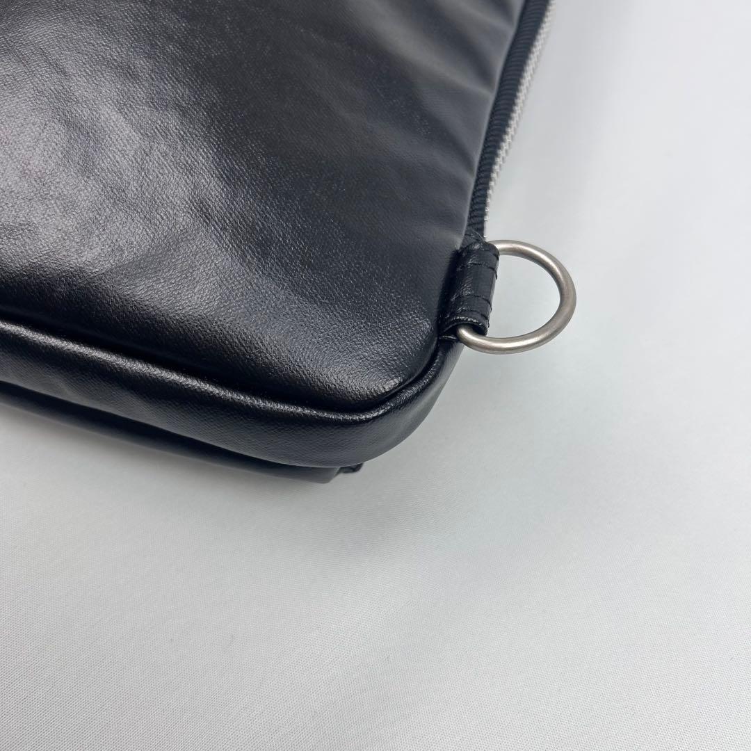 【未使用品】ポーター PORTER ボディバッグ レザー フリースタイル 黒