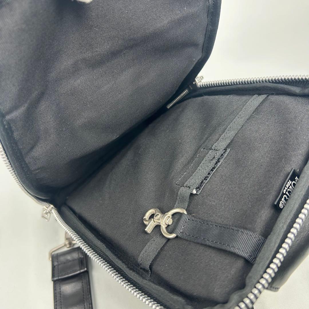 【未使用品】ポーター PORTER ボディバッグ レザー フリースタイル 黒