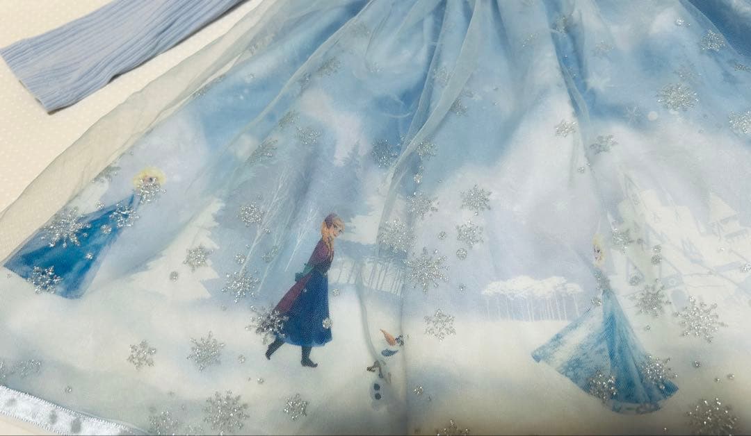 ✨極美品✨メゾピアノ アナと雪の女王 ドッキングワンピース 110 ライトブルー