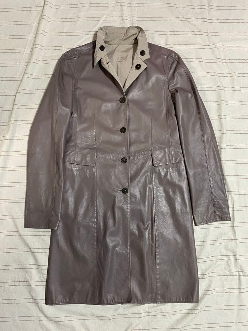 JIL SANDERジルサンダー◇イタリア製◇レディースリバーシブルレザーコート