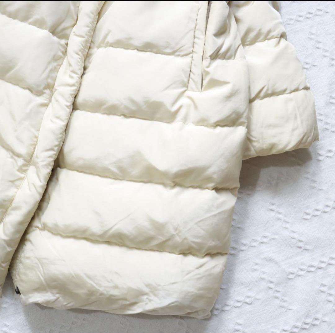 MaxMaraマックスマーラ　ダウンジャケット　コート　アイボリー　フード脱着可