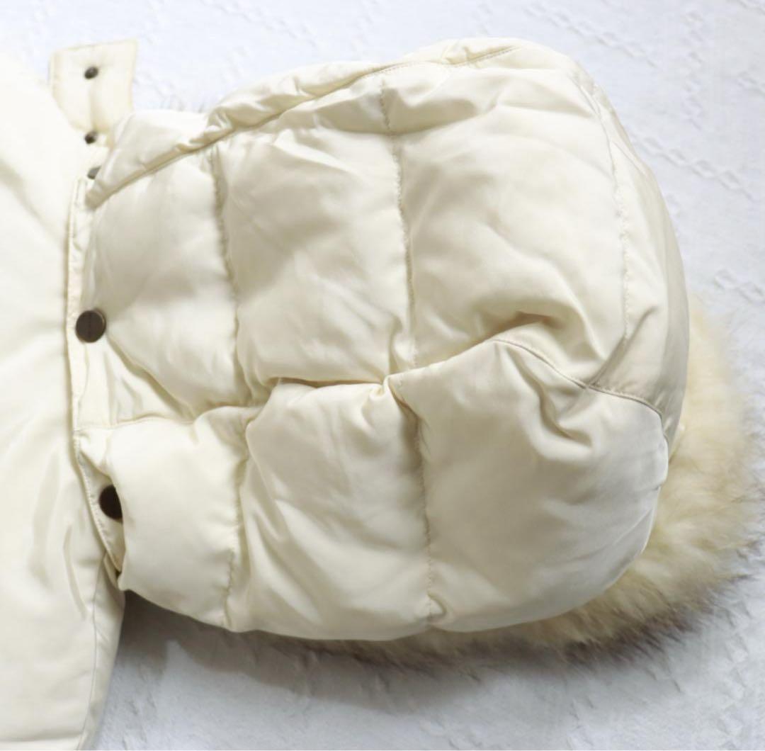 MaxMaraマックスマーラ　ダウンジャケット　コート　アイボリー　フード脱着可