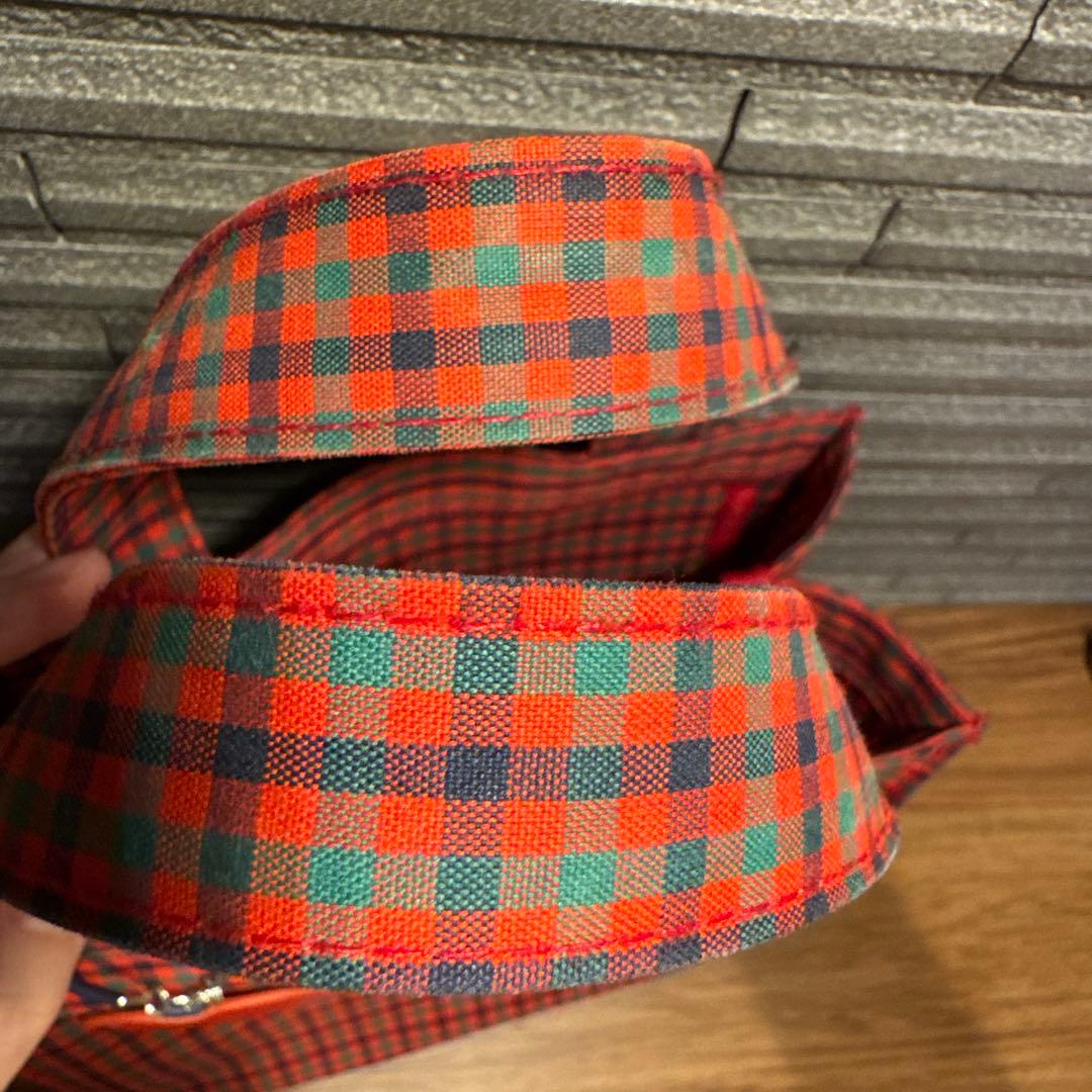 familiar 赤・緑 チェック トートバッグ