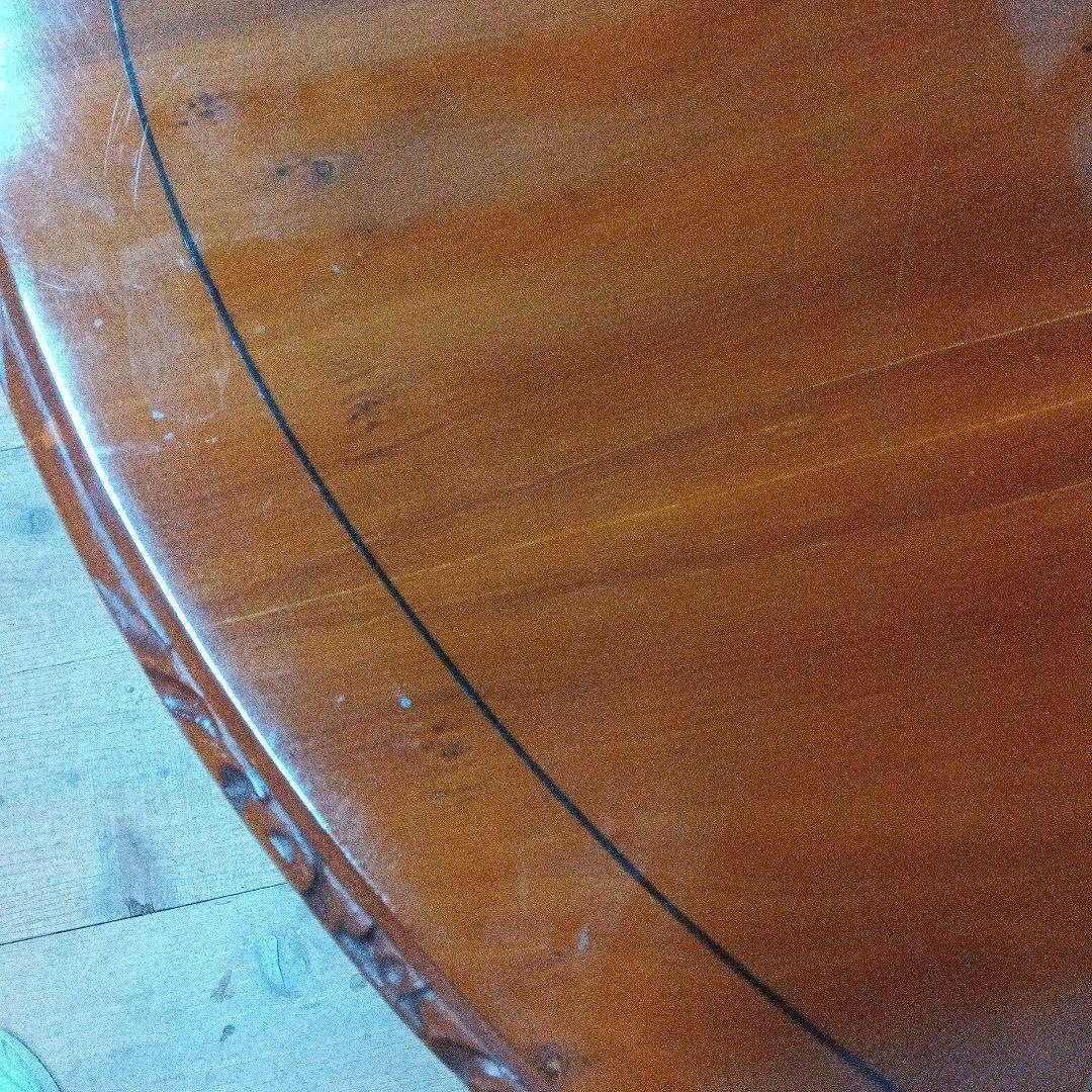 イギリス アンティーク 家具 コーナーサイドテーブル 猫脚 木製 6911d