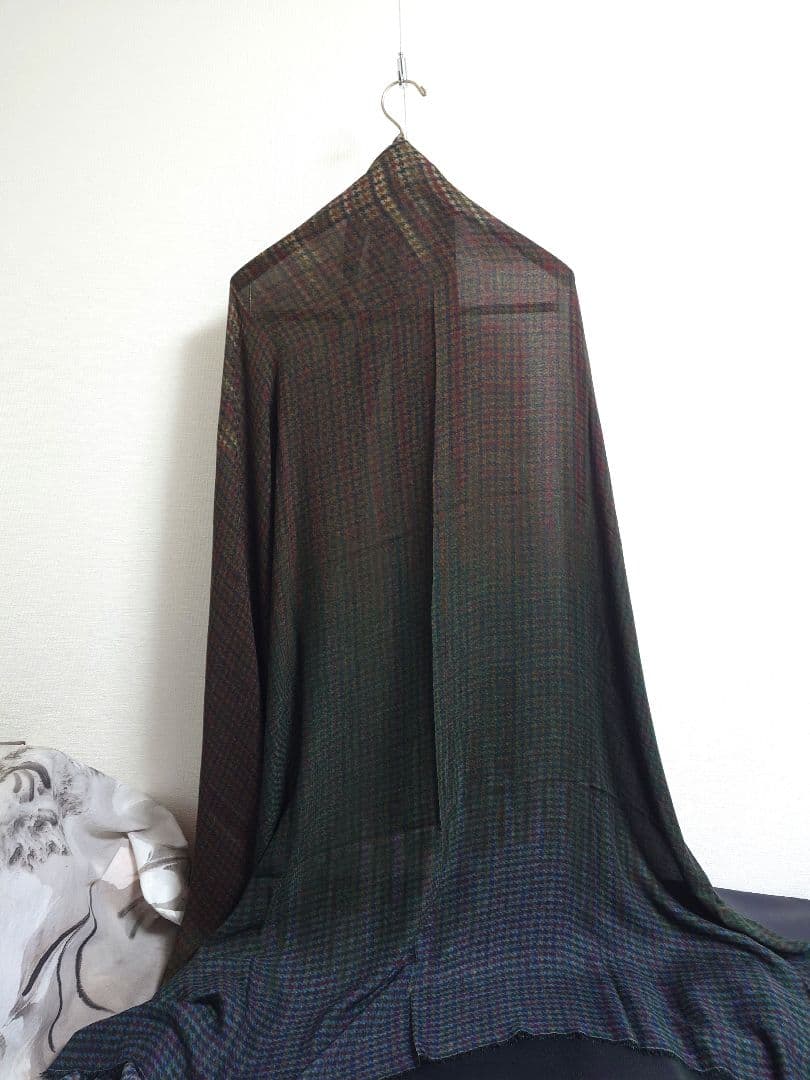 ファリエロ サルティ　Faliero Sarti　ストール　千鳥格子　グラデ