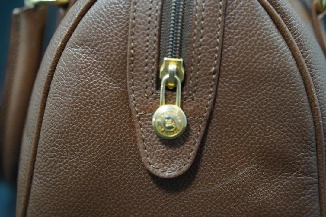 限定値引き！！　Burberrys ブラウンレザー　ミニボストンバッグ