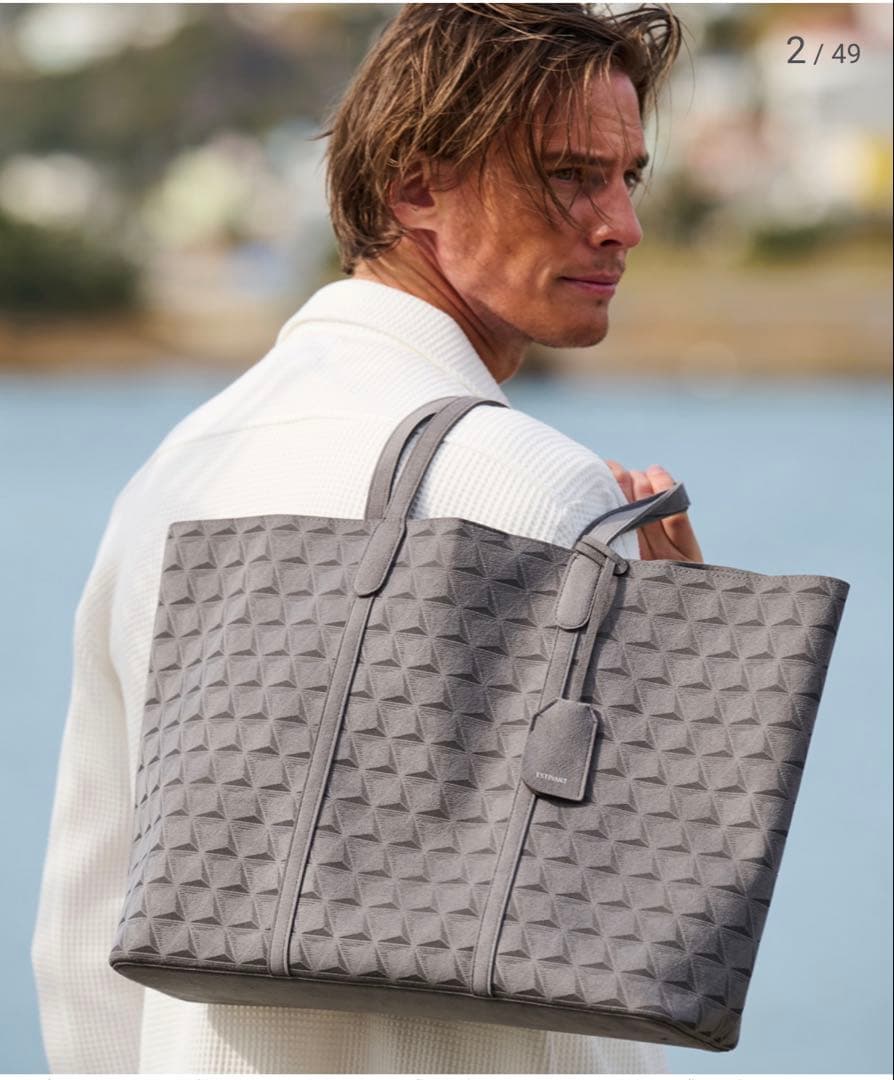 ESTIVANTトートバッグ Mウルトラスエード Ultrasuedダークグレー