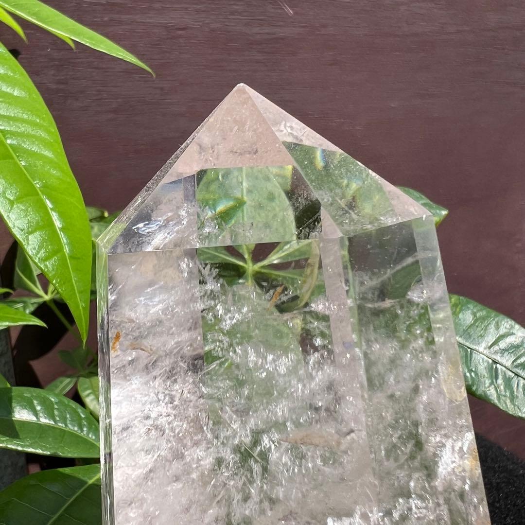 水晶 六角柱 虹入り ポイント 天然石 原石 パワーストーン