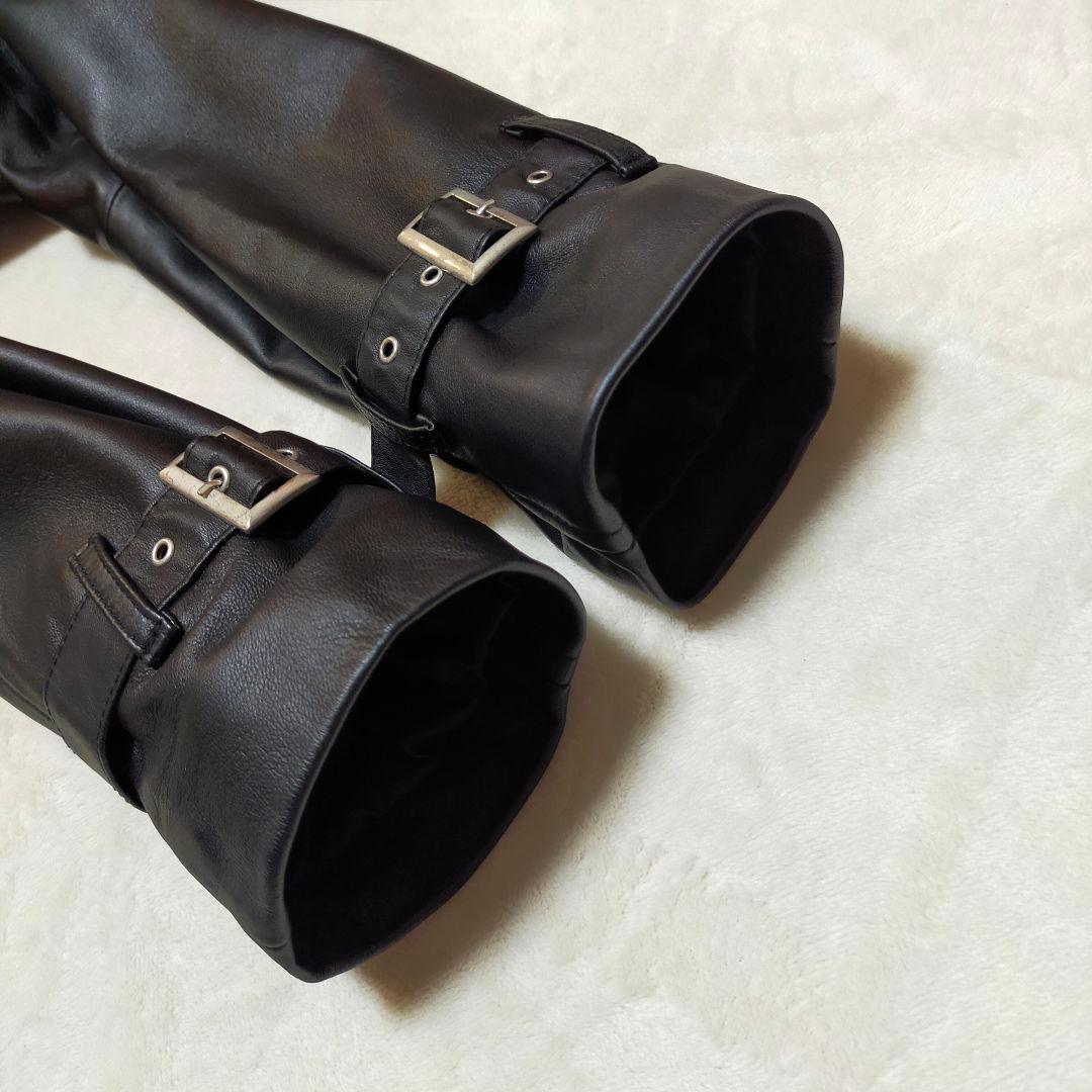 美品　semantic design　オールドレザートレンチコート　羊革