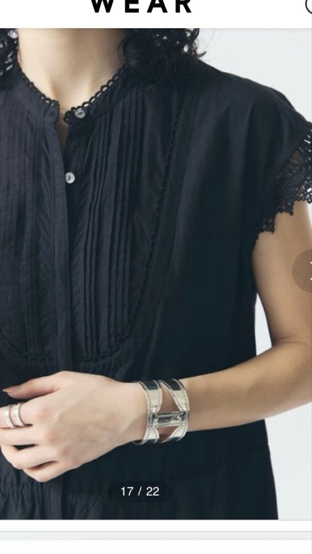 Curensology コットンレースオールインワン　ブラック