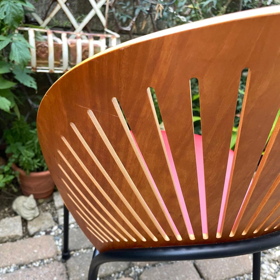 デンマーク　フレデリシア　椅子　ナナディツエル　　赤　ウェグナー 北欧