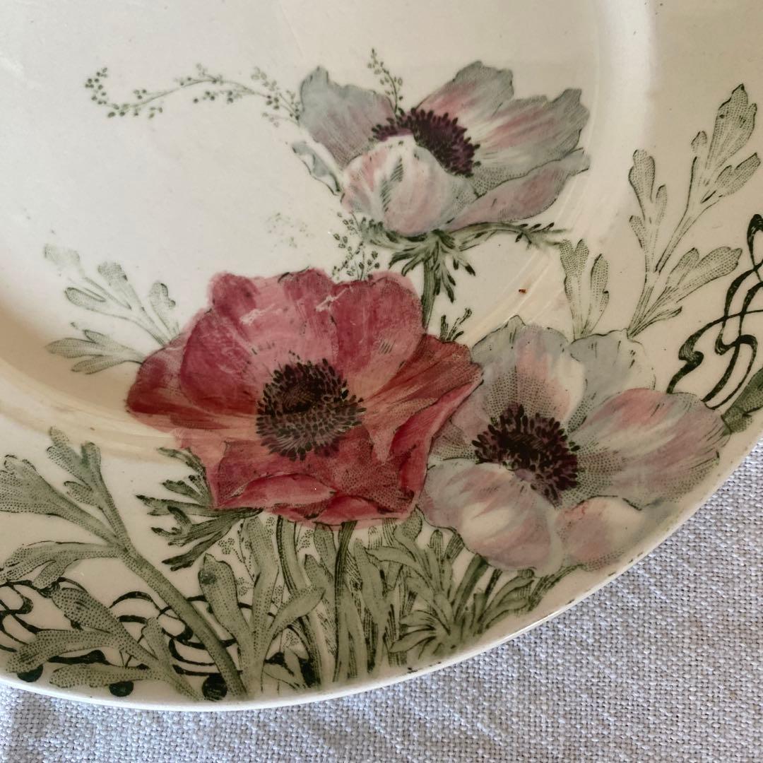 CREIL ET MONTEREAU MADRID 花柄皿　クレイユモントロー