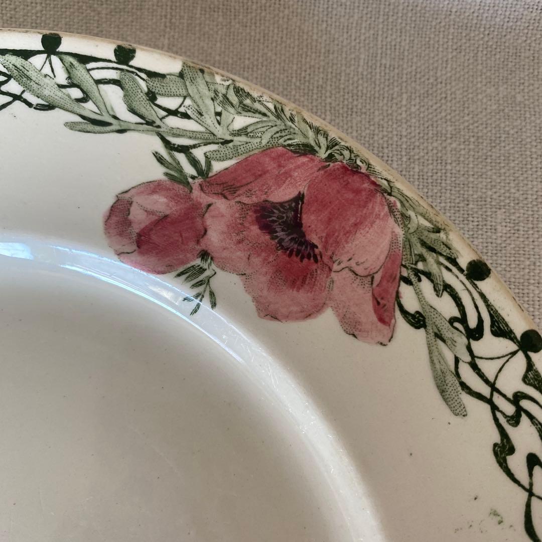 CREIL ET MONTEREAU MADRID 花柄皿　クレイユモントロー