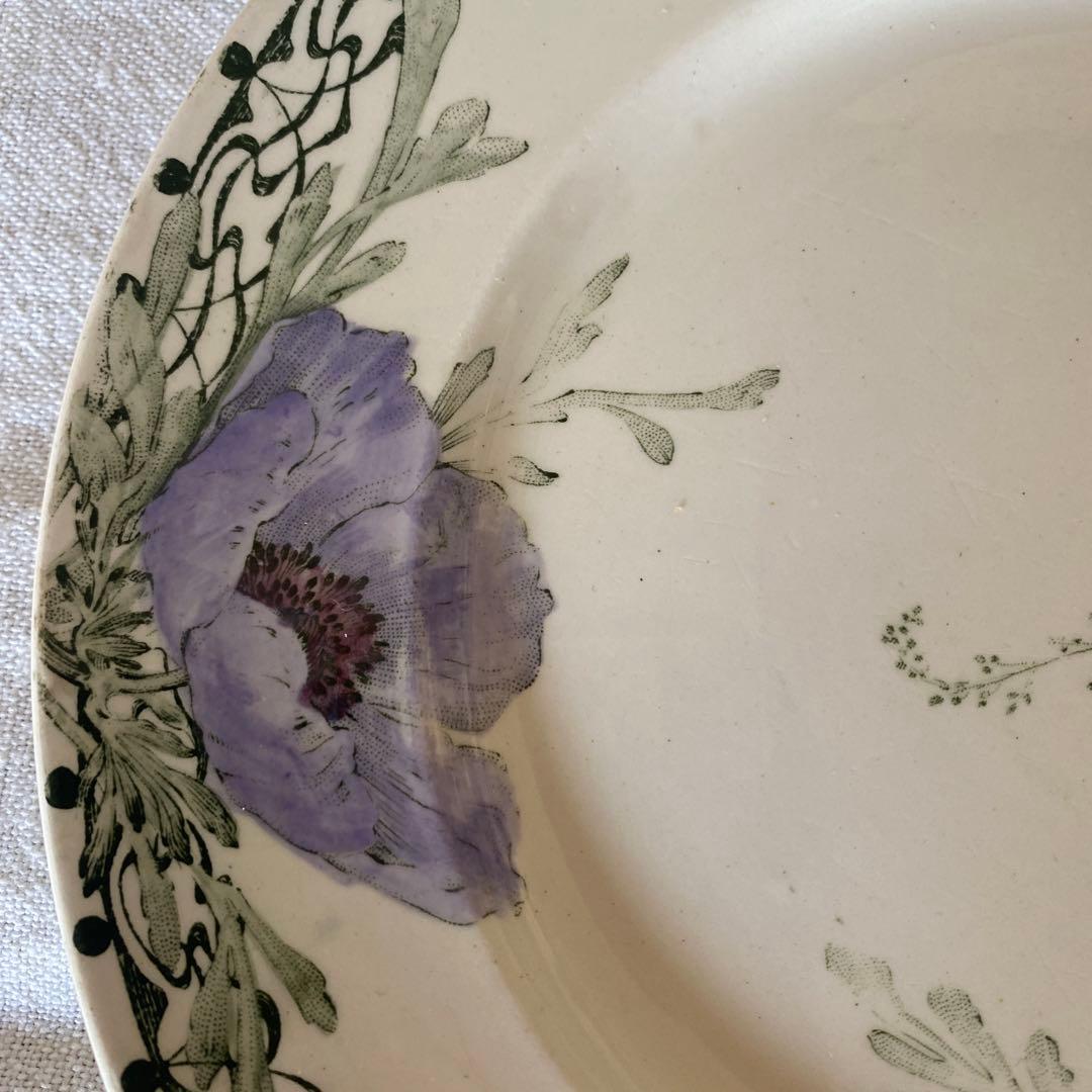 CREIL ET MONTEREAU MADRID 花柄皿　クレイユモントロー