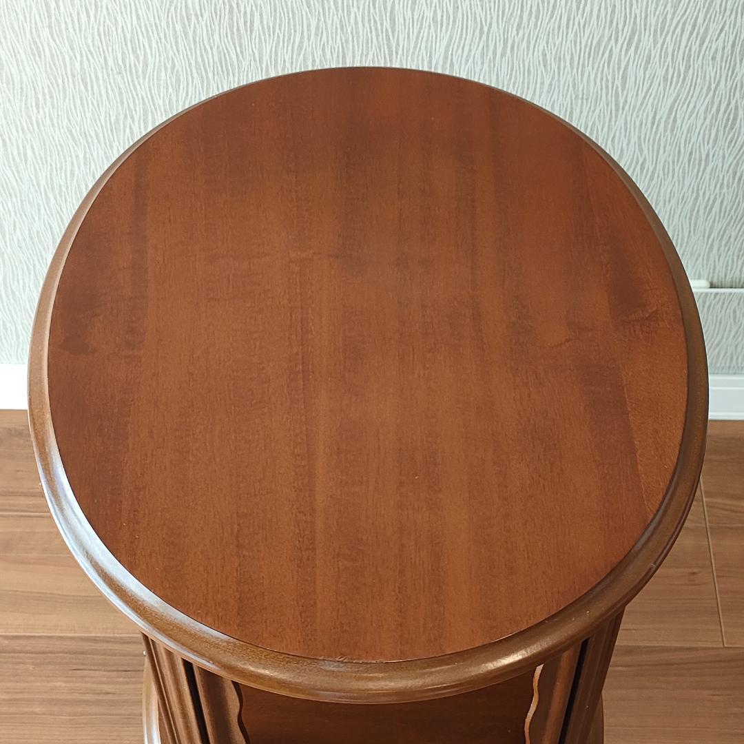 アンティーク　ラウンドキャビネット　猫脚　サイドテーブル