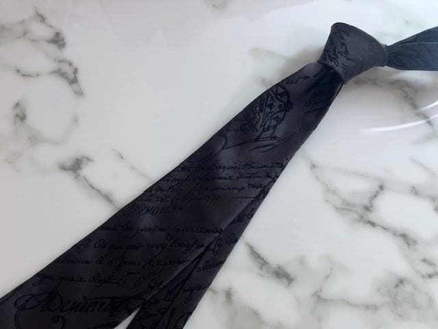 【極上カリグラフィー】 Berluti ベルルッティ グレイ×ブラック ネクタイ