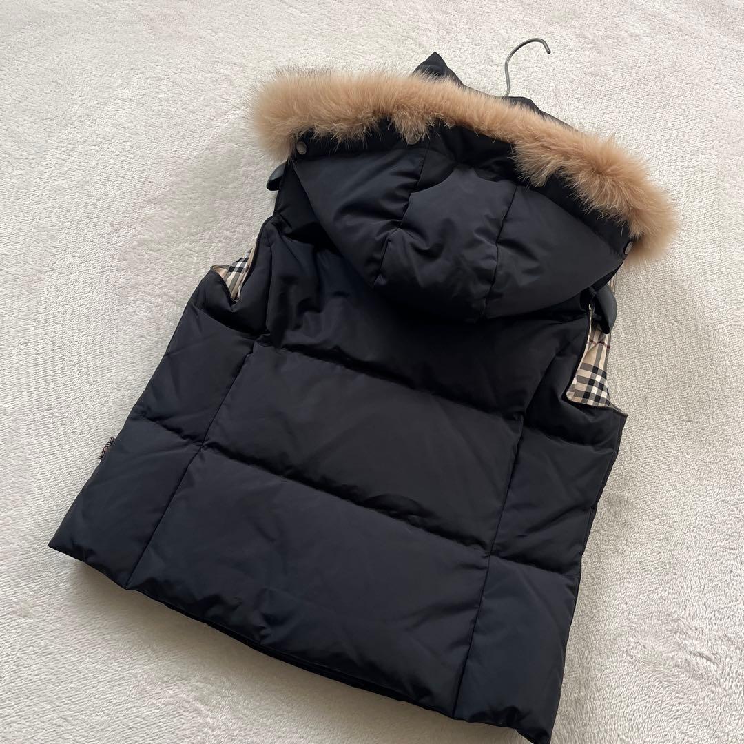 ●バーバリーロンドン　3way ダウンベスト　フーディ　ノバチェック　フォックス