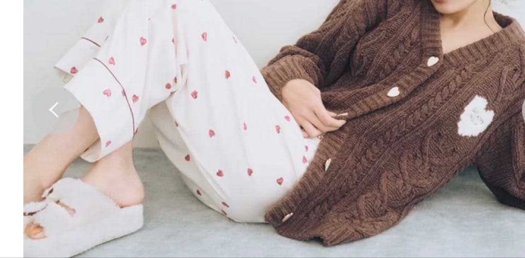 gelato pique ハートアランカーディガン　brw