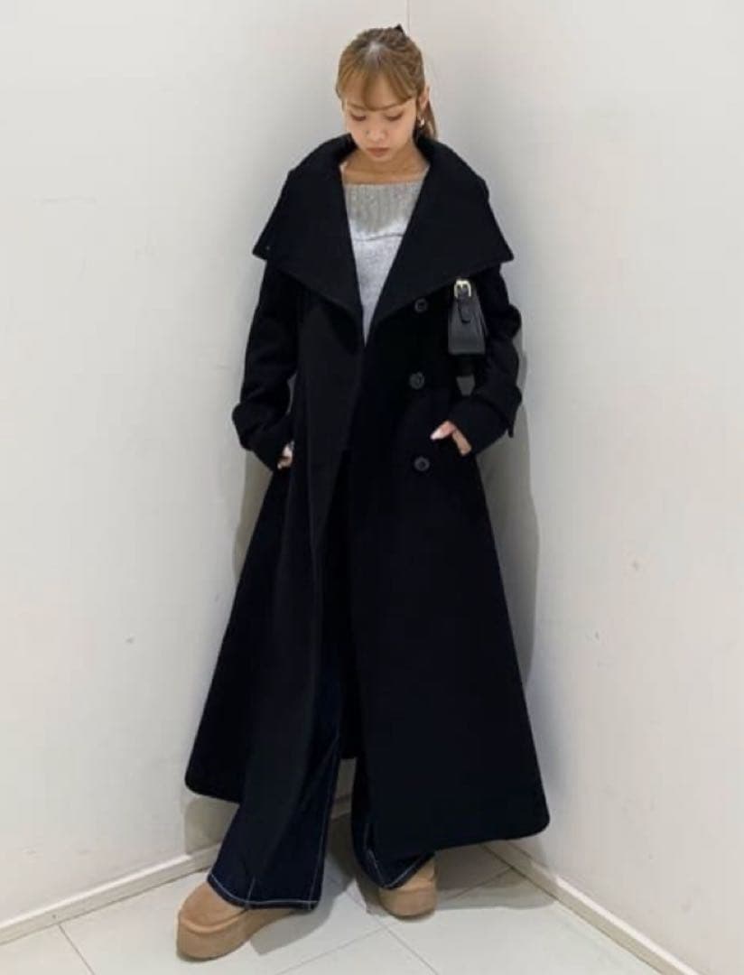 25オーバーネックシンデレララインコート