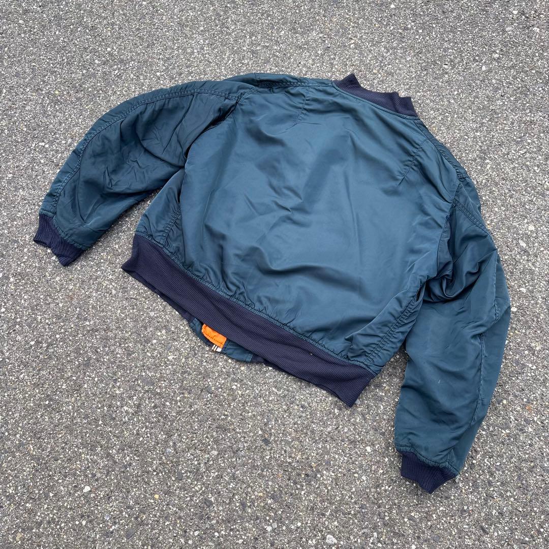 90s ALPHA ma-1 フライトジャケット ネイビー Lサイズ USA製