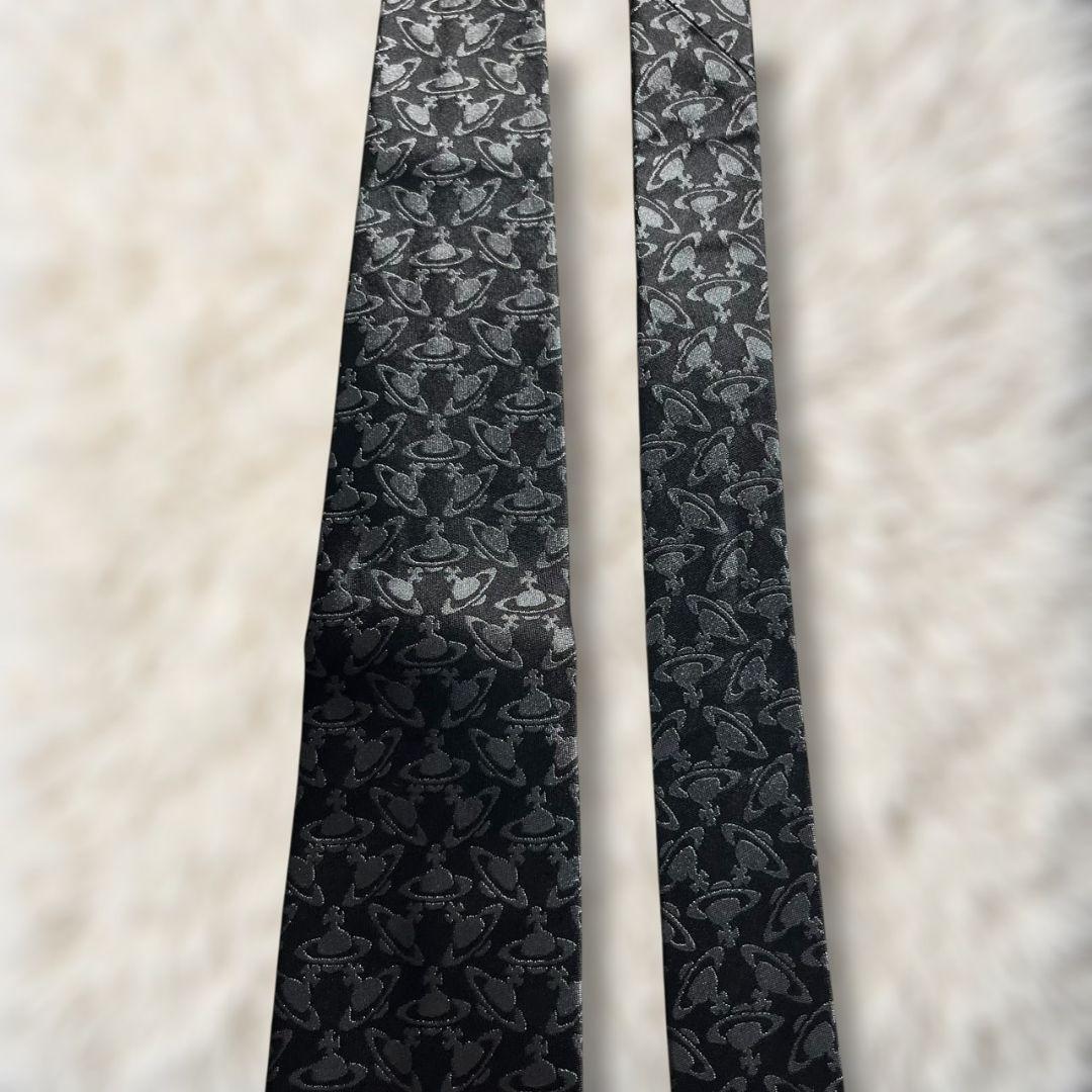 【新品✨】ヴィヴィアンウエストウッド 総オーブ柄 シルバー ブラック ジャガード