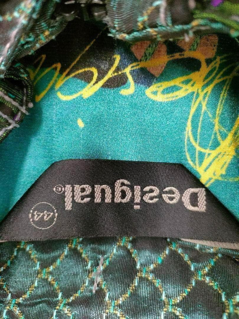 Desigual デシグアル 総柄 花柄 刺繍 パッチワーク ロングコート