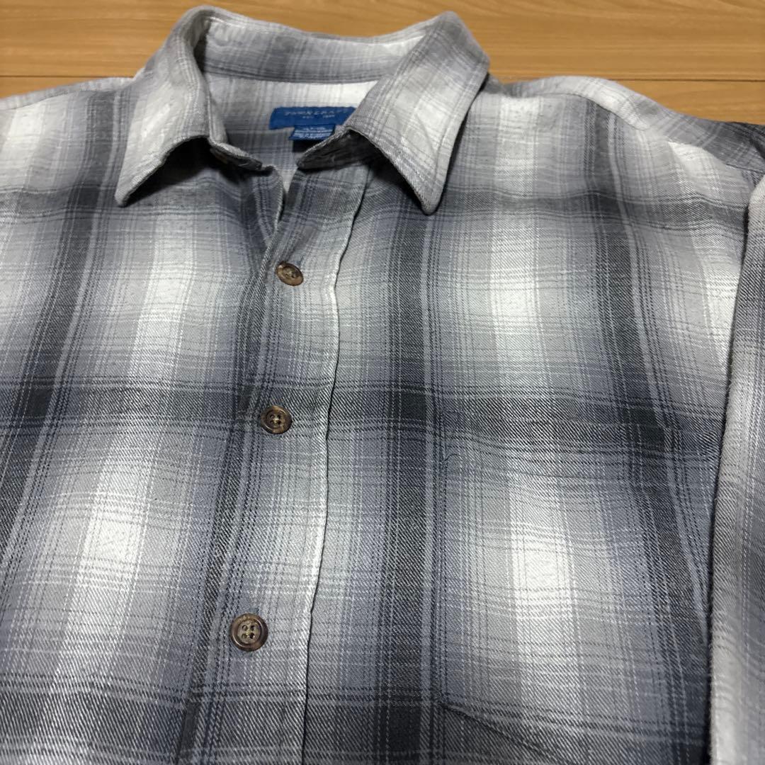 タウンクラフト　ネルシャツ　オンブレ　シャドー