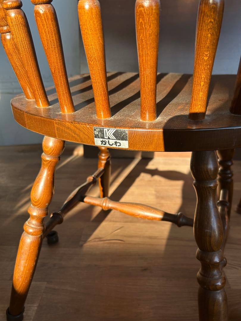 724 柏木工 ウィンザーチェア 2脚セット 木製 北欧　ダイニングチェア　椅子