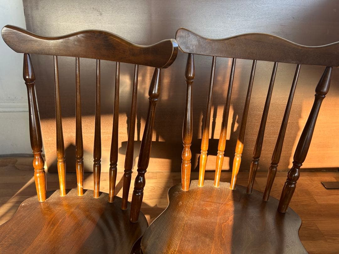 724 柏木工 ウィンザーチェア 2脚セット 木製 北欧　ダイニングチェア　椅子