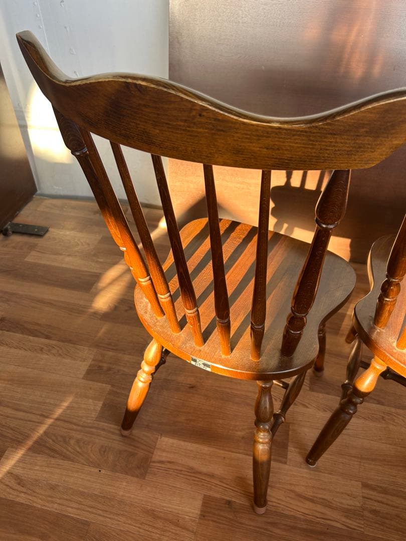 724 柏木工 ウィンザーチェア 2脚セット 木製 北欧　ダイニングチェア　椅子